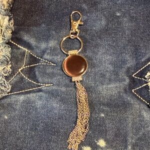 Gold Tassel Keychain with purple Accent